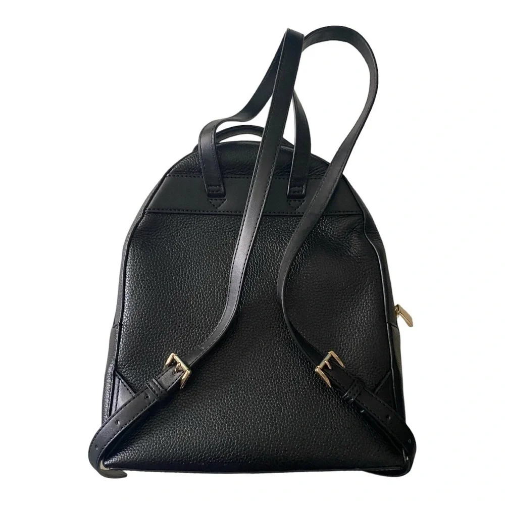 NWT-MICHAEL KORS-VALERIE-BLACK PEBBLED LEATHER BACKPACK-38F2G9VB2L